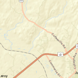 Jackson Alabama Street Map