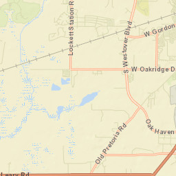 Dougherty County Street Map