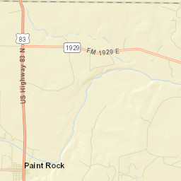 Paint Rock Street Map