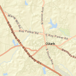 Ozark Alabama Street Map