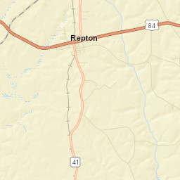 Repton Alabama Street Map