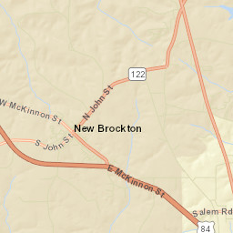 New Brockton Alabama Street Map