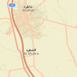 Ash Shaţrah Street Map
