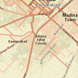 Faisalabad Street Map