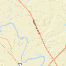 954-1012 MS-587 Foxworth MS Street Map