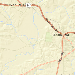 River Falls Alabama Street Map