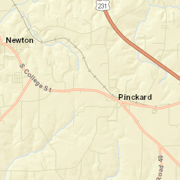 Newton Alabama Street Map
