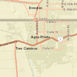 Douglas Arizona Street Map