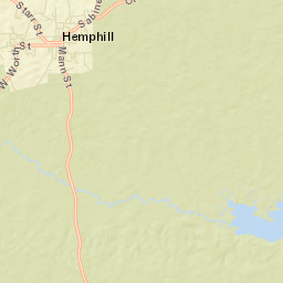 Sabine County Street Map