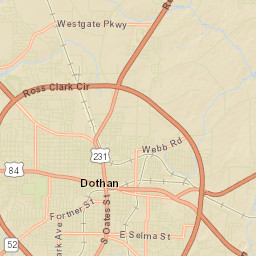 Bell-Merrill Alabama Street Map