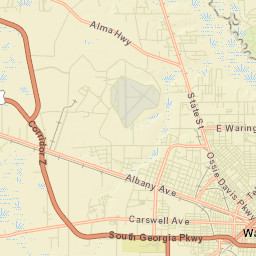 Waycross Street Map