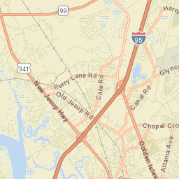 Glynn County Street Map