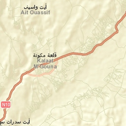 Kelaat Mgouna Street Map
