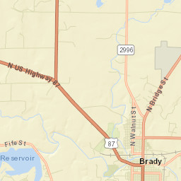 Brady, TX 76825, USA Street Map