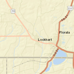 Lockhart Alabama Street Map