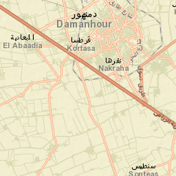 Damanhūr Street Map