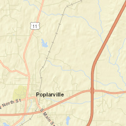 Poplarville Street Map