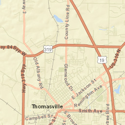 Thomasville Street Map