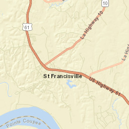 Saint Francisville Street Map