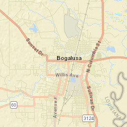Bogalusa Street Map