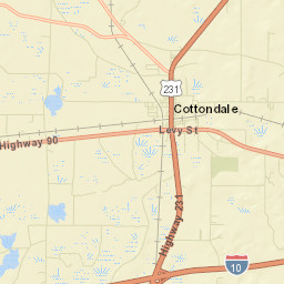 Cottondale Florida Street Map