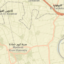 Kawm Ḩamādah Street Map