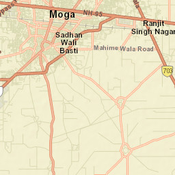 Moga Street Map