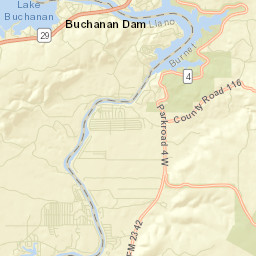 Buchanan Dam Street Map
