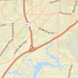 Sherwood Alabama Street Map