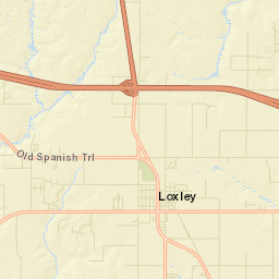 Loxley Alabama Street Map