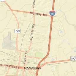 Opelousas Street Map