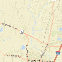 Picayune Street Map