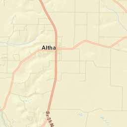 Altha Florida Street Map