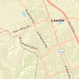 Leander Street Map