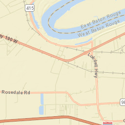 West Baton Rouge Parish Street Map