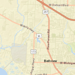 Pine Forest Florida Street Map