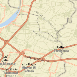 Minya El Qamh Street Map