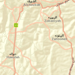 Ash Shawbak Street Map
