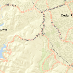 2302 Brownstone Lane, Cedar Park, TX Street Map