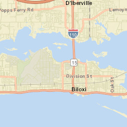 Biloxi Street Map