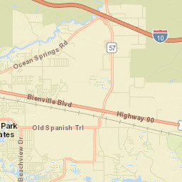 Gulf Park Estates Street Map