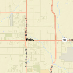 Foley Alabama Street Map
