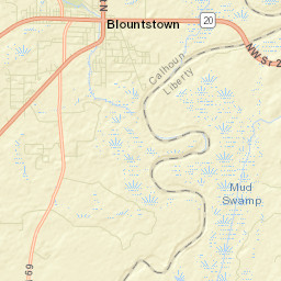 Blountstown Florida Street Map