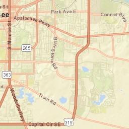 Tallahassee Florida Street Map