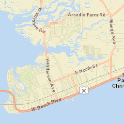 Pass Christian Street Map