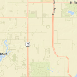 Oak Alabama Street Map