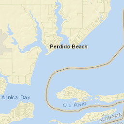Perdido Beach Alabama Street Map