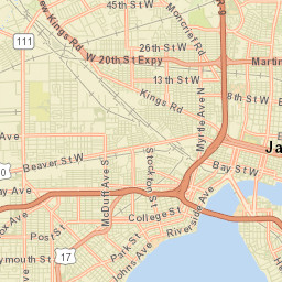 West Jacksonville Florida Street Map