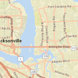 Talleyrand Florida Street Map