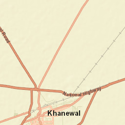 Khanewal Street Map